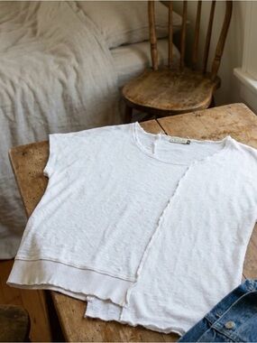Chalet White Split-Seam Short Sleeve Tee